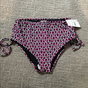 Lands' End Pink and Black Bikini Bottom